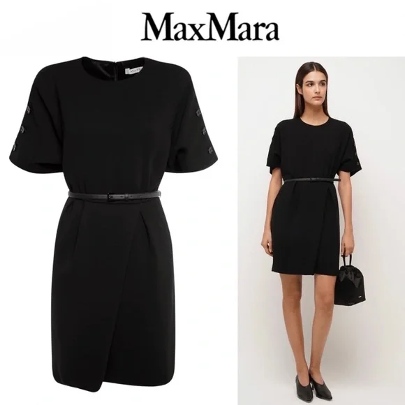 ☆MaxMara☆入手困難☆エレガントCady Midi Dress/VITTOR Max Mara VITTOR MIDI DRESS IN LIGHT CADY (Max Mara